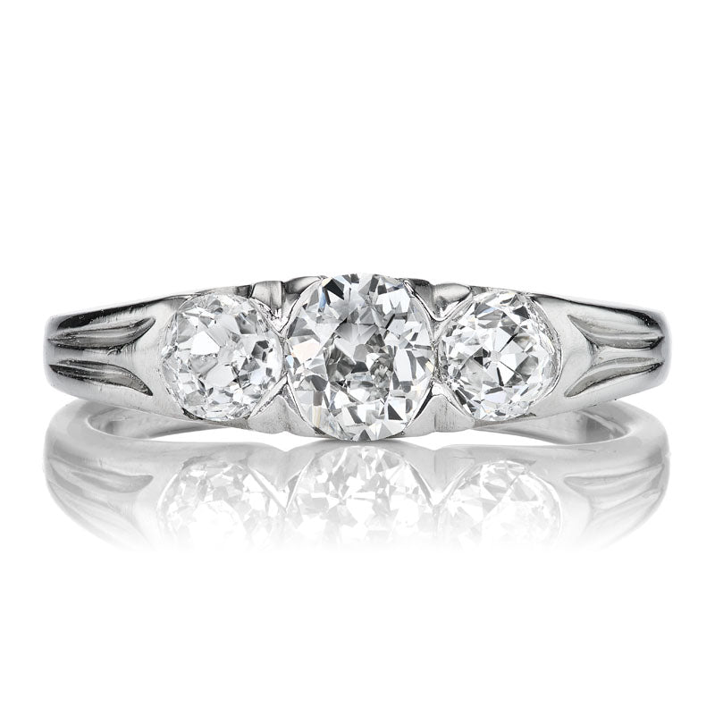 Diamond and Platinum Half Hoop