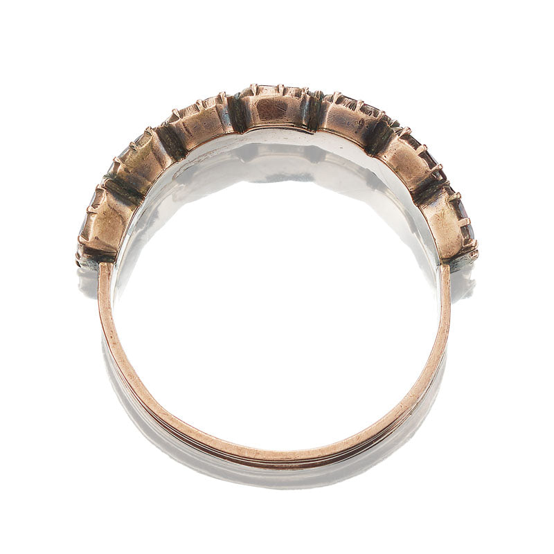 Garnet Half Hoop with gemstone