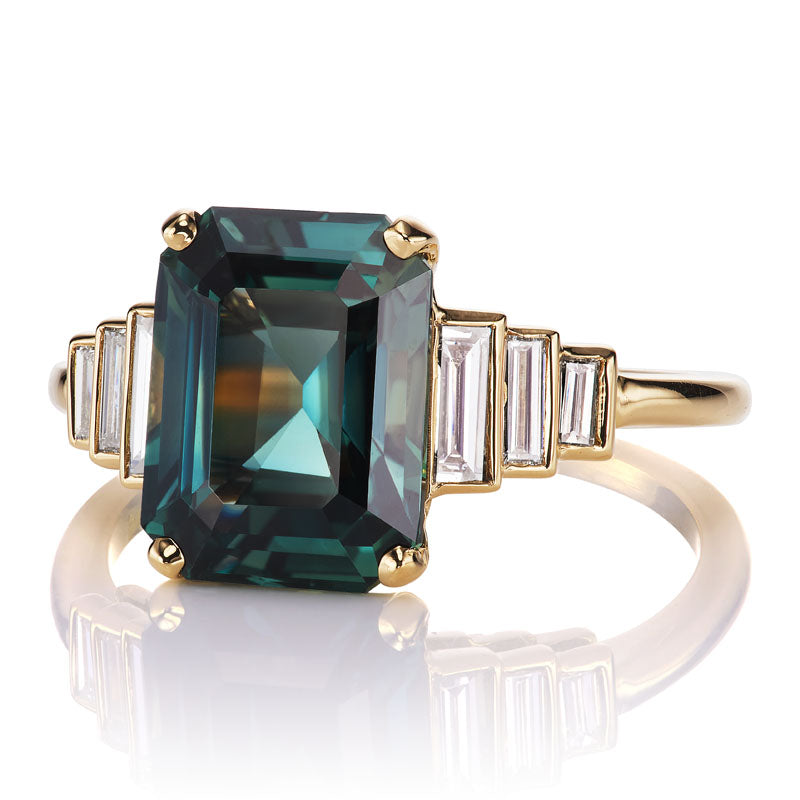 4.54ct no heat tanzanian sapphire diamond with gemstone