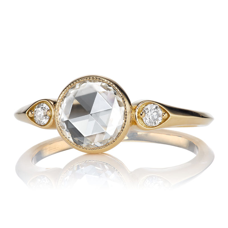 0.93ct round rose cut diamond diamond