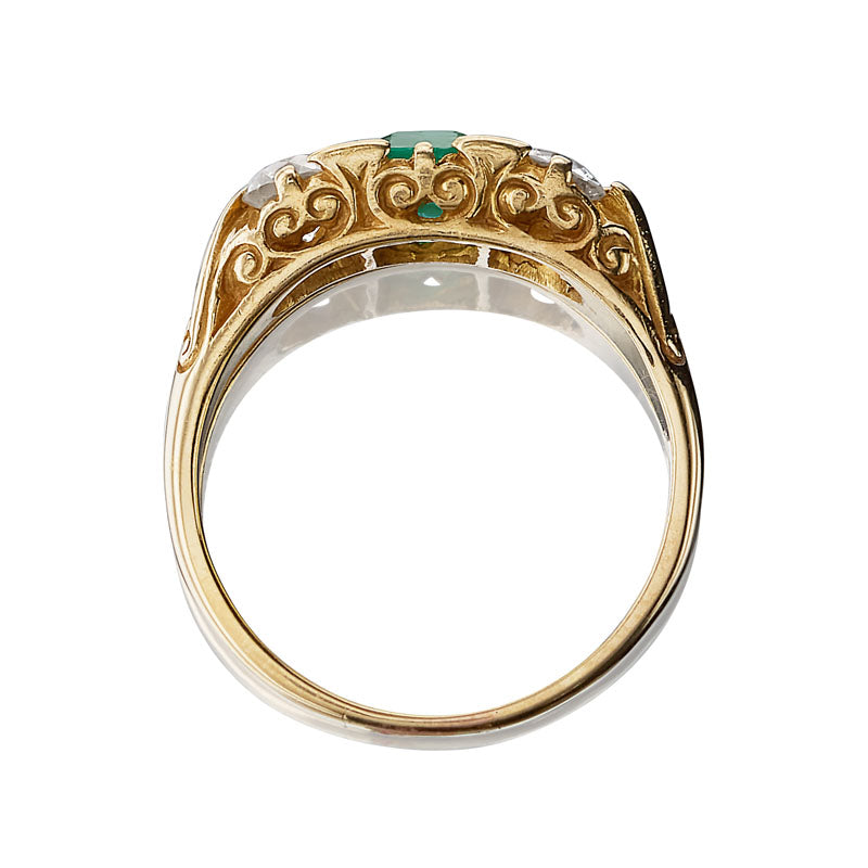 Colombian Emerald diamond with gemstone