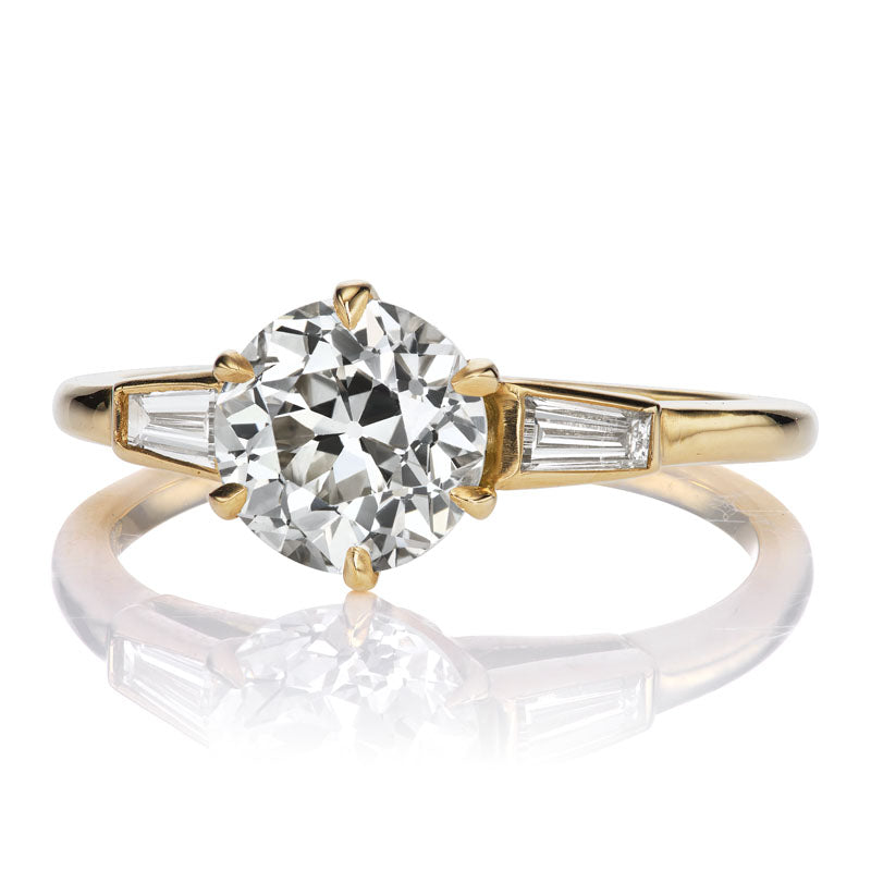 1.64ct Old European Cut diamond engagement ring