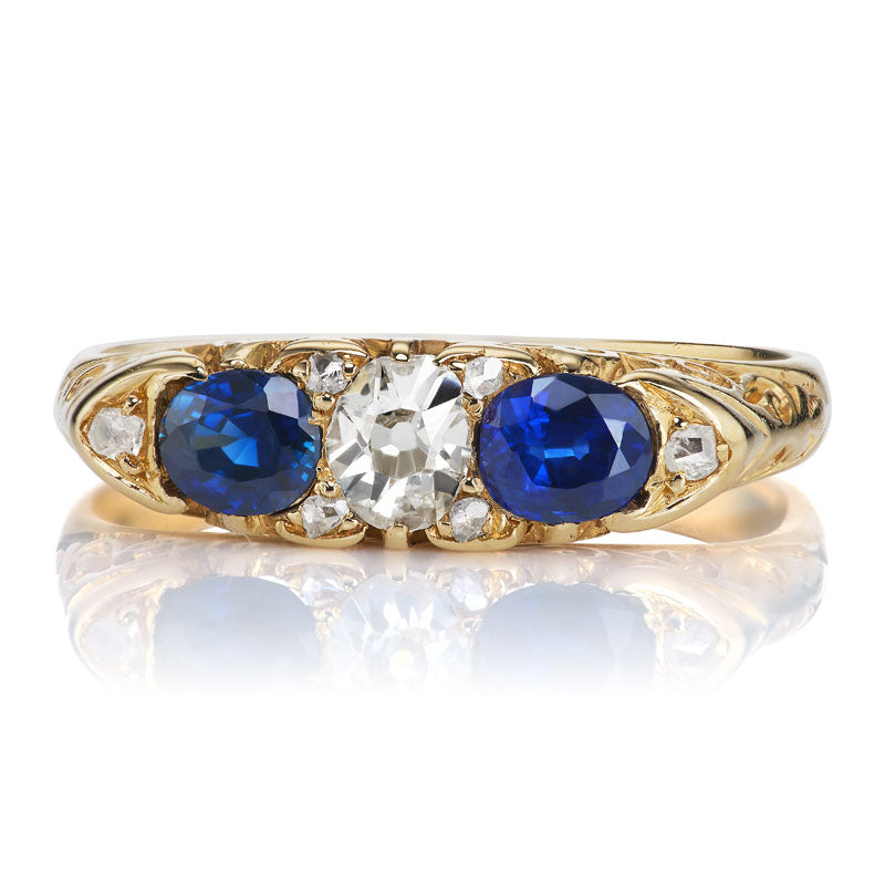 Sapphire and Diamond Ring diamond with gemstone