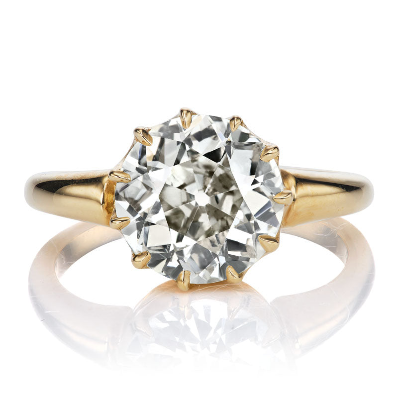 Beautiful 2.78ct Old European Cut Diamond Solitaire Ring