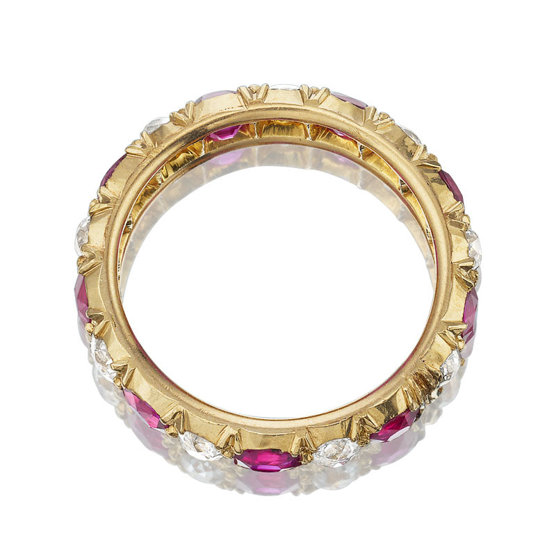 Diamond and Ruby Band diamond with gemstone