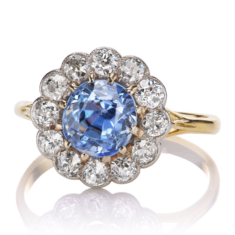 no heat sapphire and diamond ring diamond with gemstone