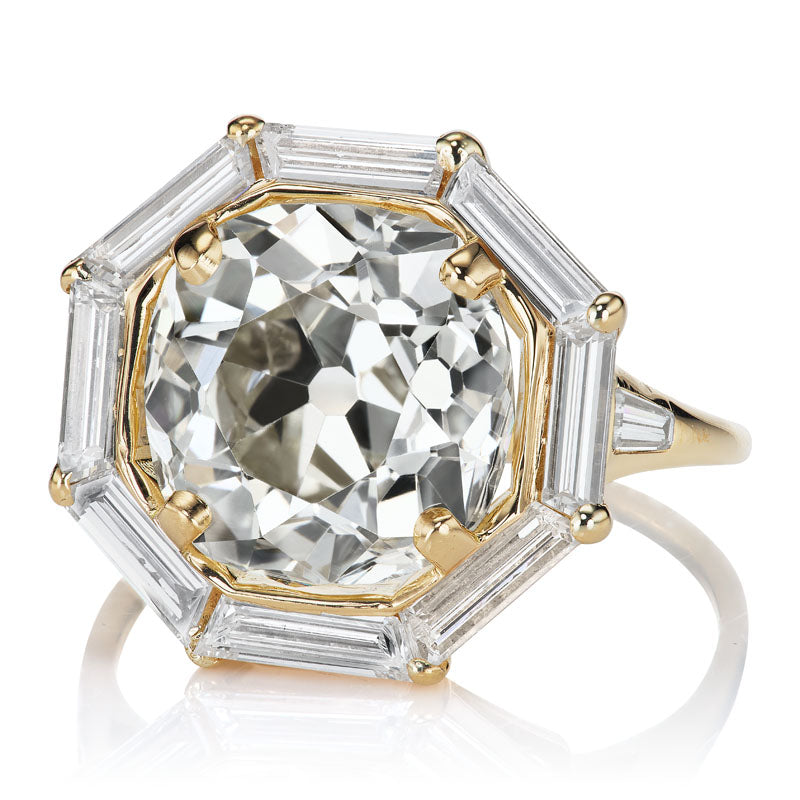 5.13ct old mine cut diamond diamond