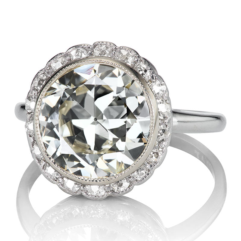 3.28ct Transitional Cut Diamond diamond engagement ring