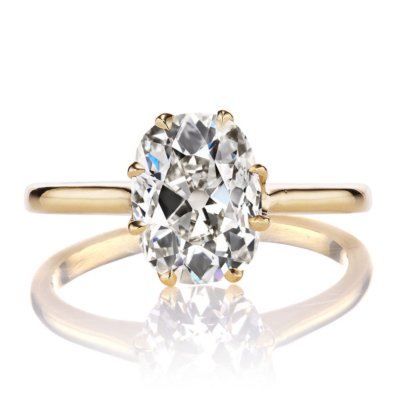2.24ct Old Mine Cut Solitaire Diamond Ring