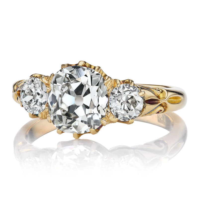 2.19ct Old Mine Cut Diamond diamond engagement ring