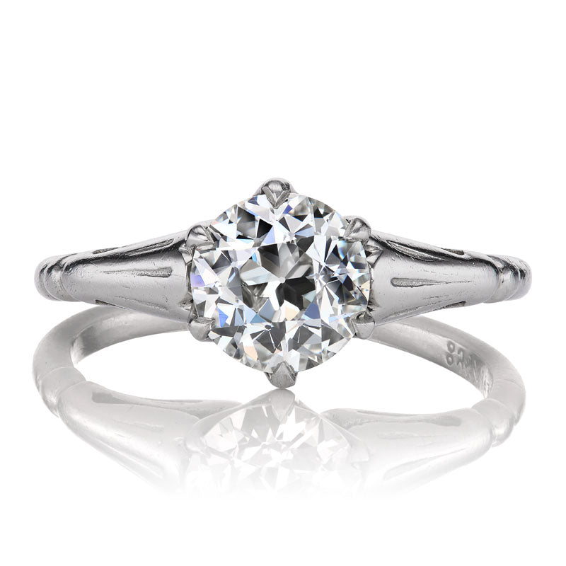1 carat Vintage Platinum Tiffany & Co Engagement Ring