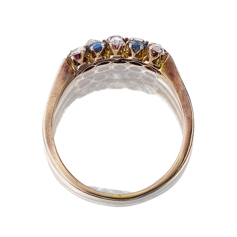 Diamond and Gemstone Ring diamond with gemstone