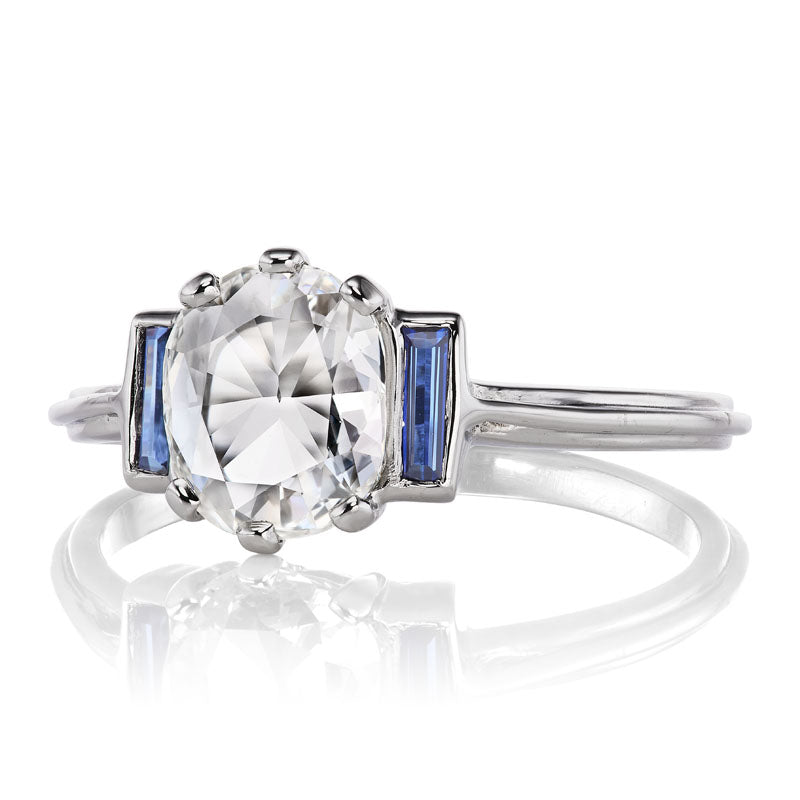 1.01ct Rose cut diamond diamond with gemstone