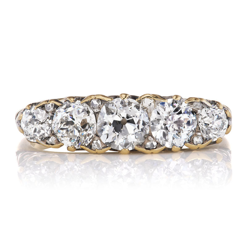 Vintage Edwardian Half Hoop Wedding Band