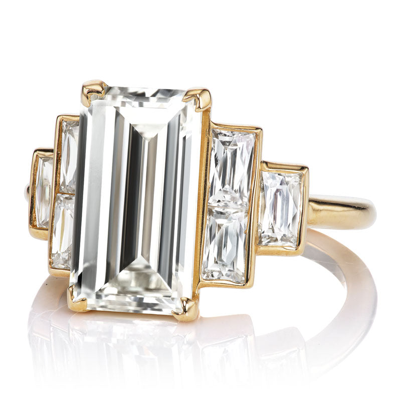 3.66ct Baguette Cut Diamond diamond engagement ring
