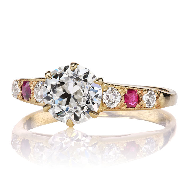 1.50ct old European cut diamond diamond with gemstone