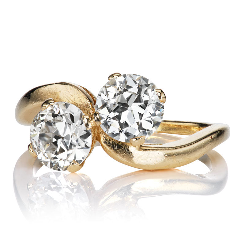 vintage toi et moi ring diamond