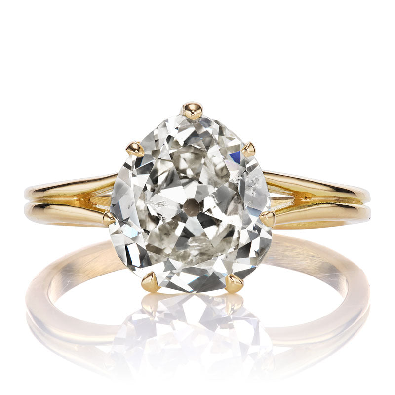 2.34ct Pear Shaped Engagement Ring in Split Shank Setting