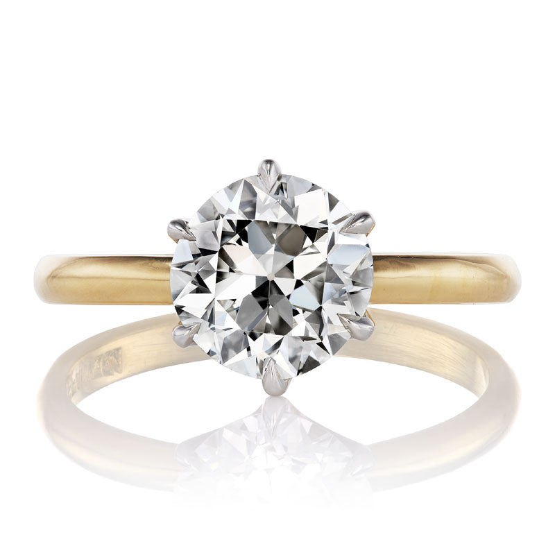 Classic 2-carat Vintage Tiffany & Co Two-Tone Engagement Ring