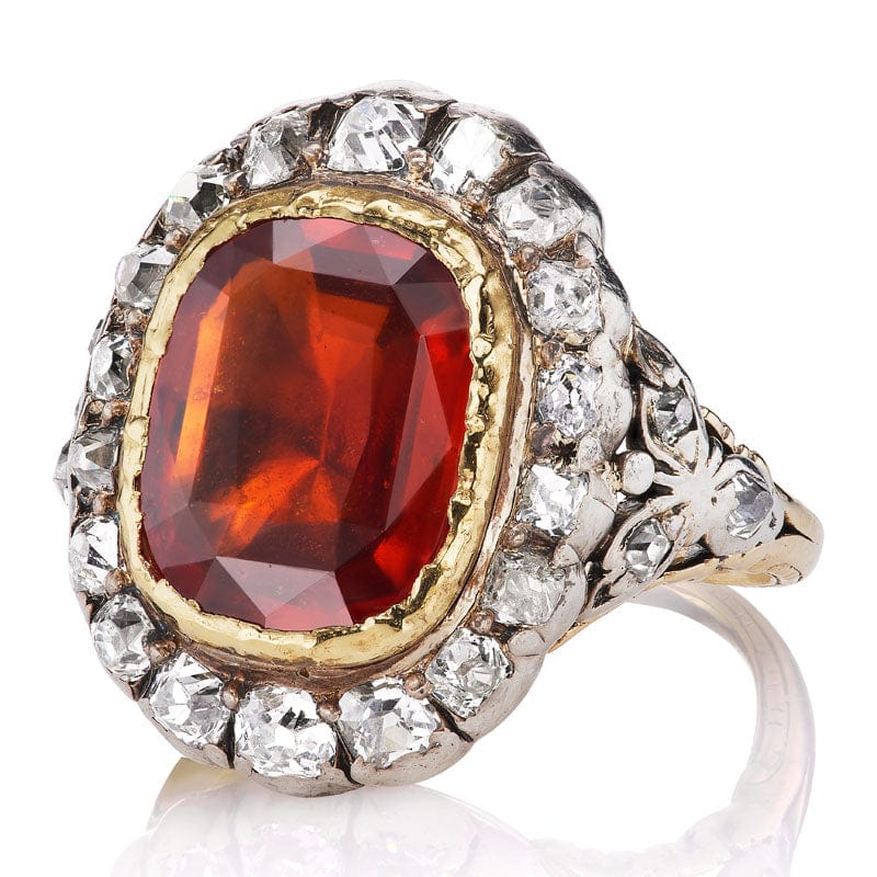 garnet and diamond ring diamond with gemstone