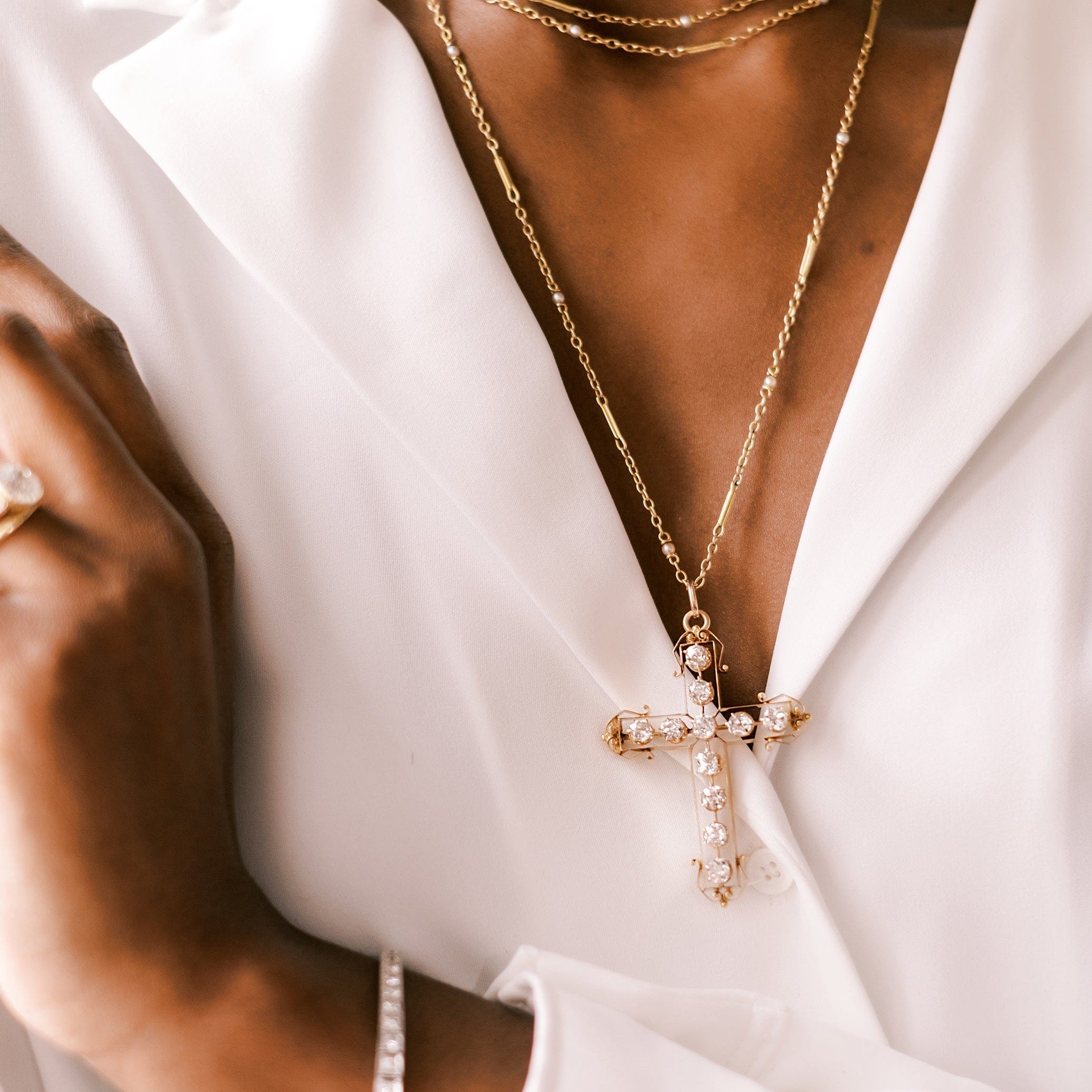 Antique Cross Necklace