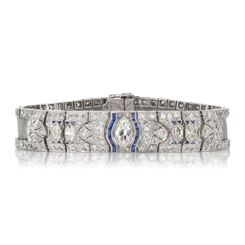 Art Deco Diamond & Sapphire Bracelet