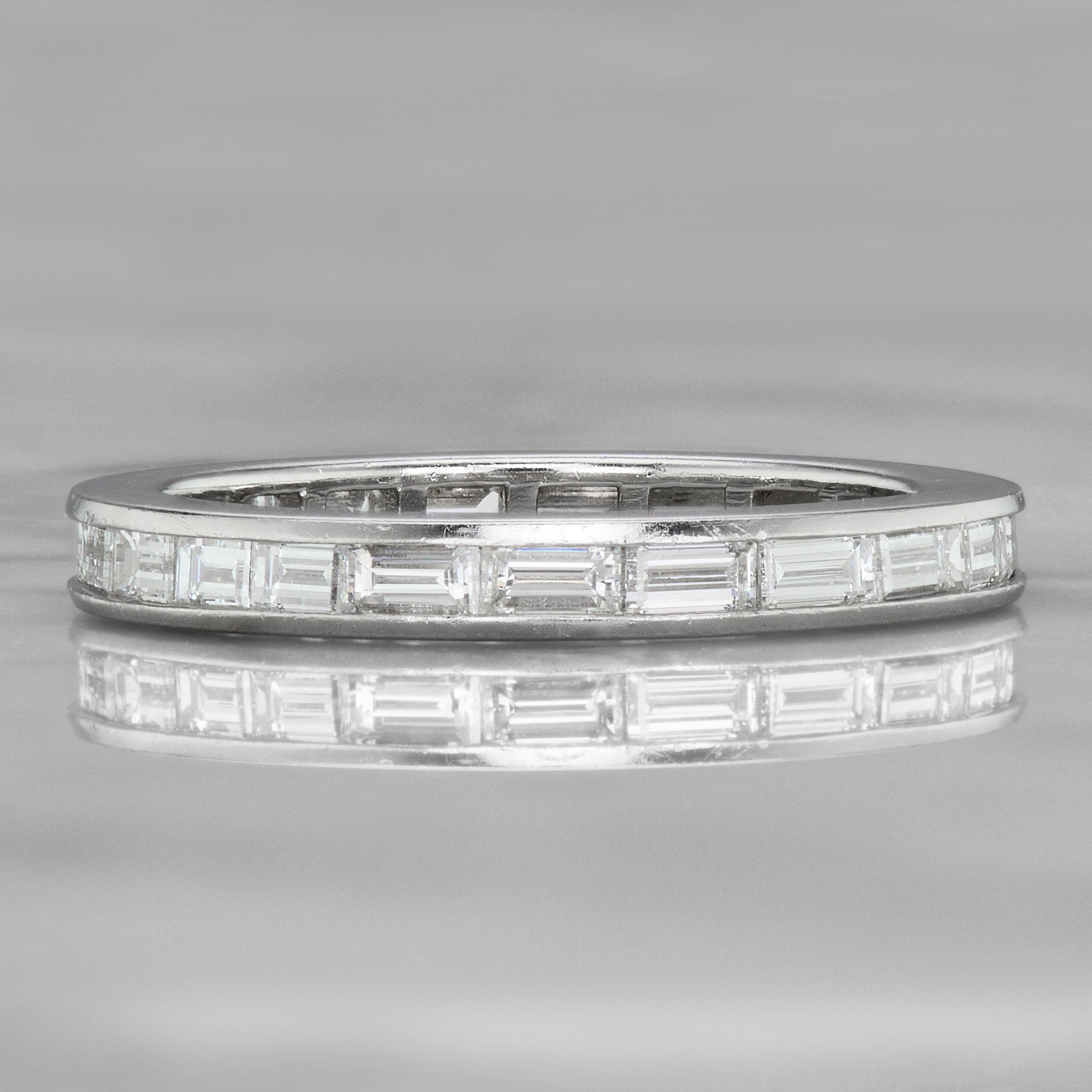 Platinum Channel Set Eternity Band | Victor Barbone