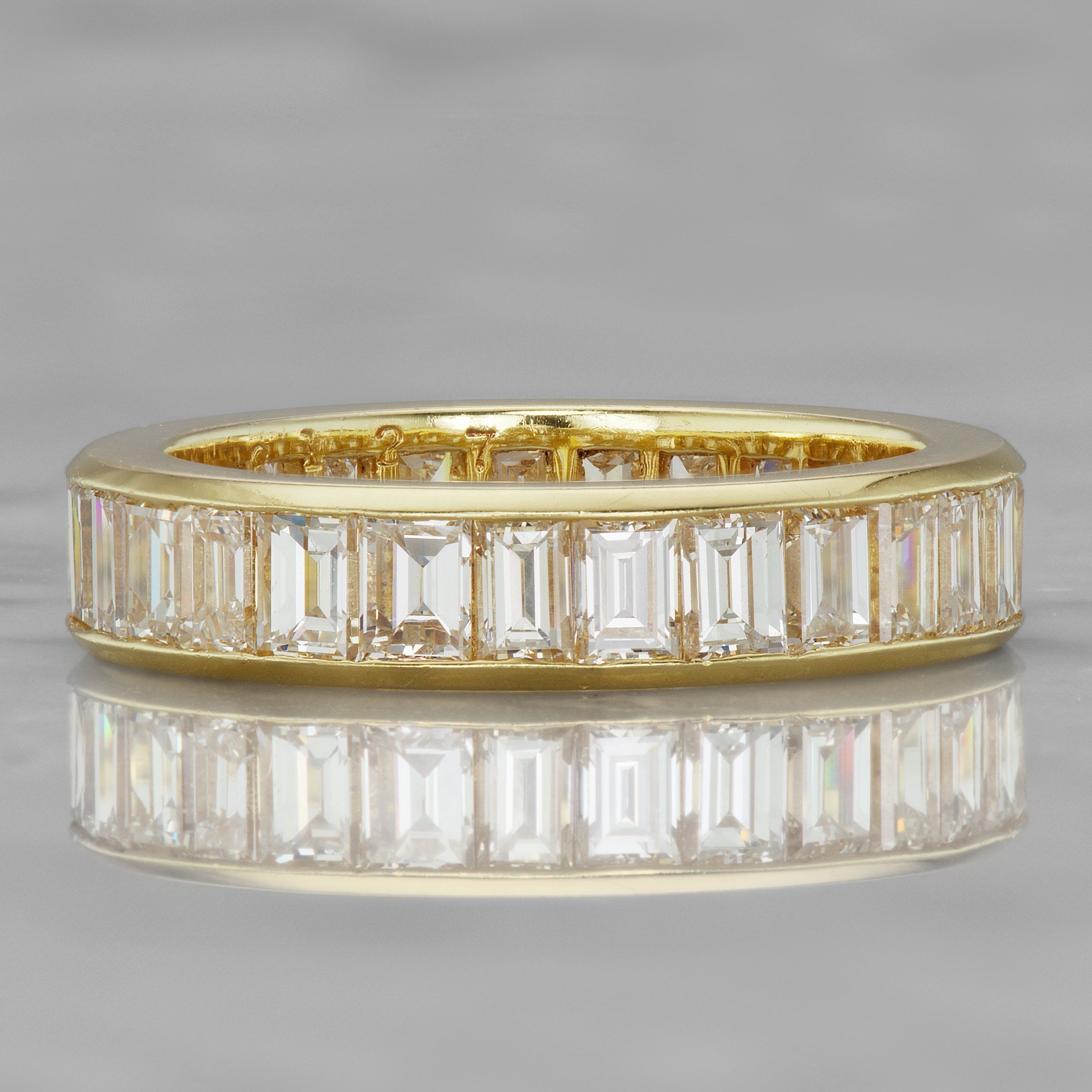 Vertical Baguette Wedding Band - Channel Set Diamonds | Victor Barbone