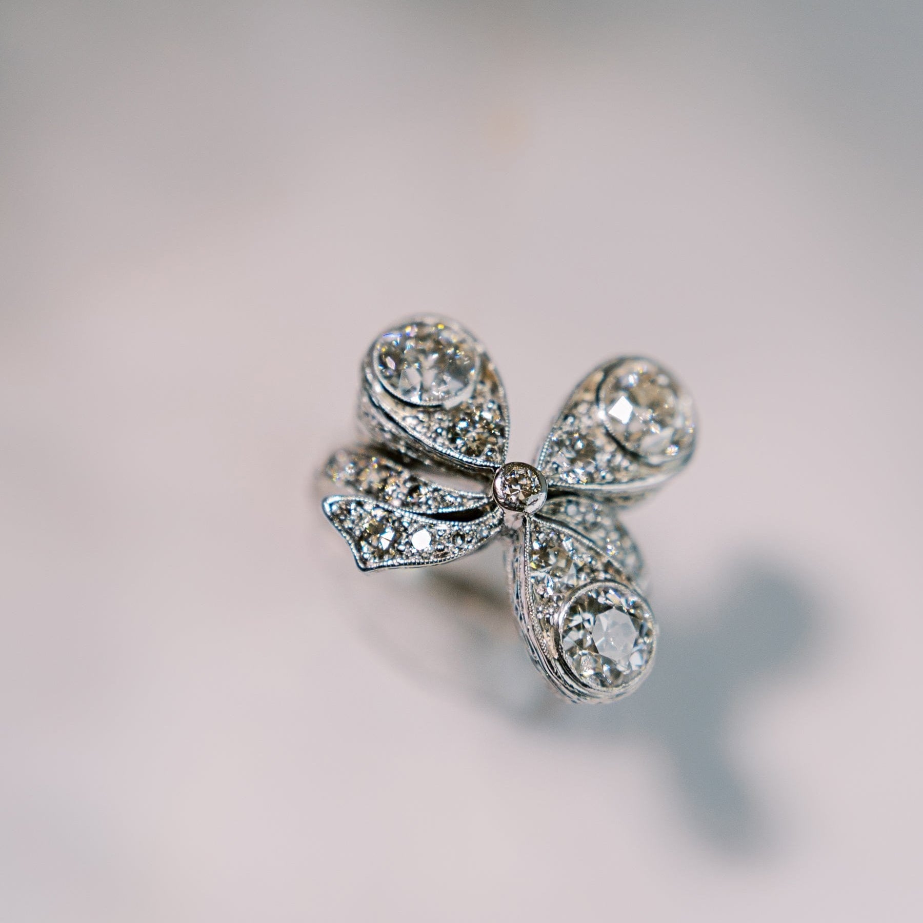 Unique Vintage Art Deco 3 Stone Engagement Ring