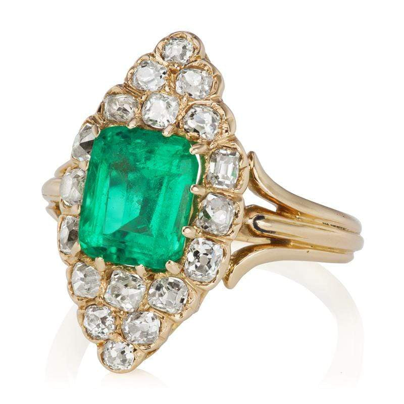 Colombian Emerald engagement ring