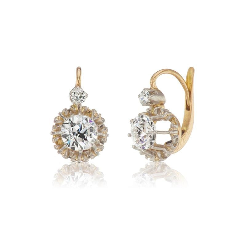Antique Diamond Drop Earrings