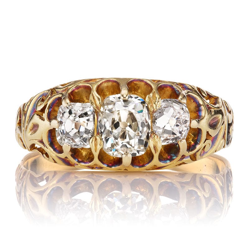 Late Victorian Three Stone Ring