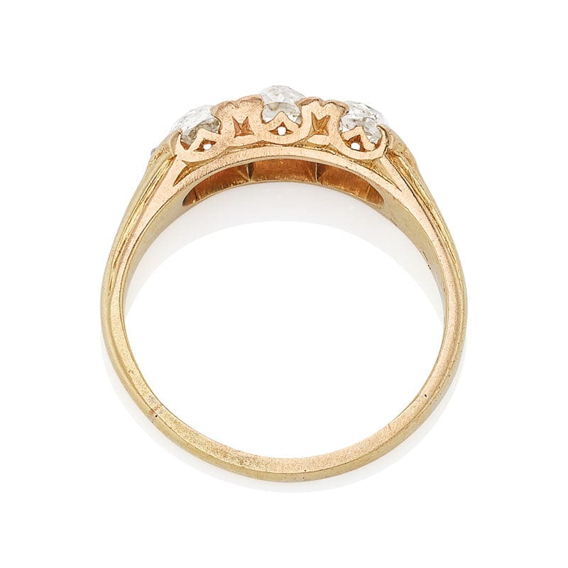 Half Hoop diamond engagement ring