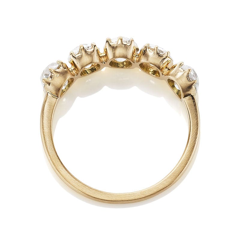 Half Hoop diamond engagement ring