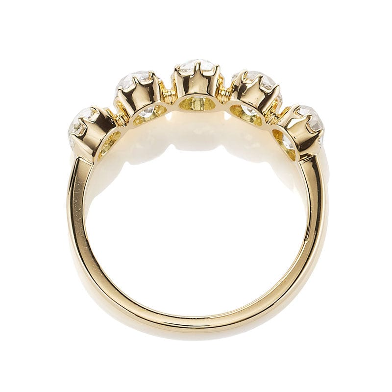 Half Hoop diamond engagement ring