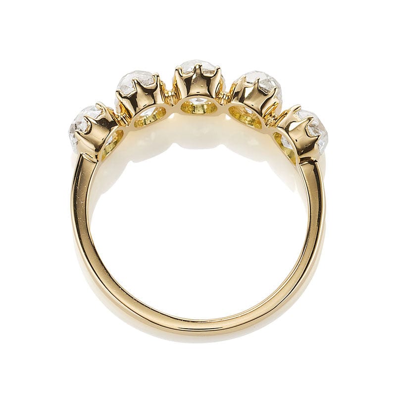 Half Hoop diamond engagement ring