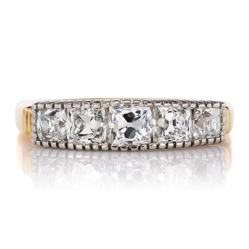 Cushion Cut Half Hoop