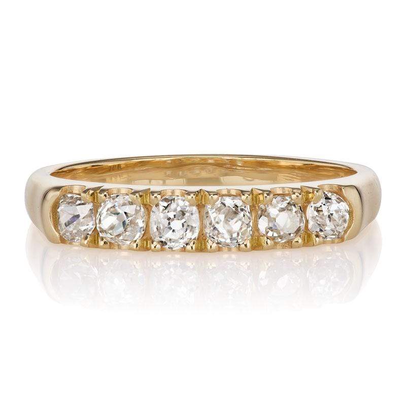 Small Band of 6 Old Mine Cut Diamonds