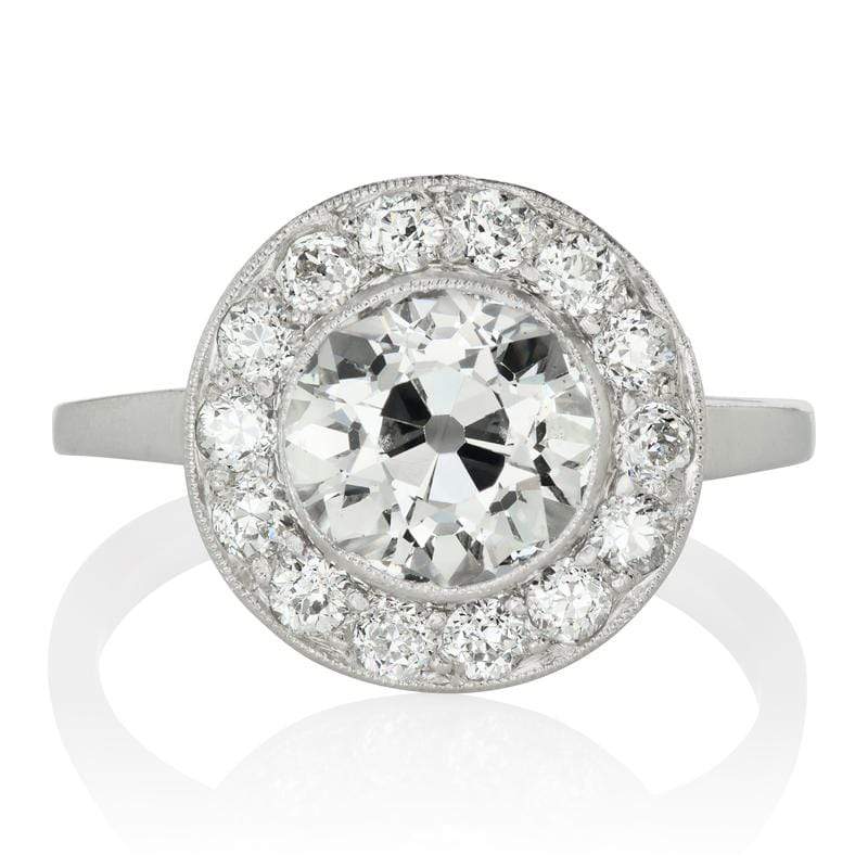 Vintage J.E. Caldwell Halo Engagement Ring Circa 1920 | Victor Barbone
