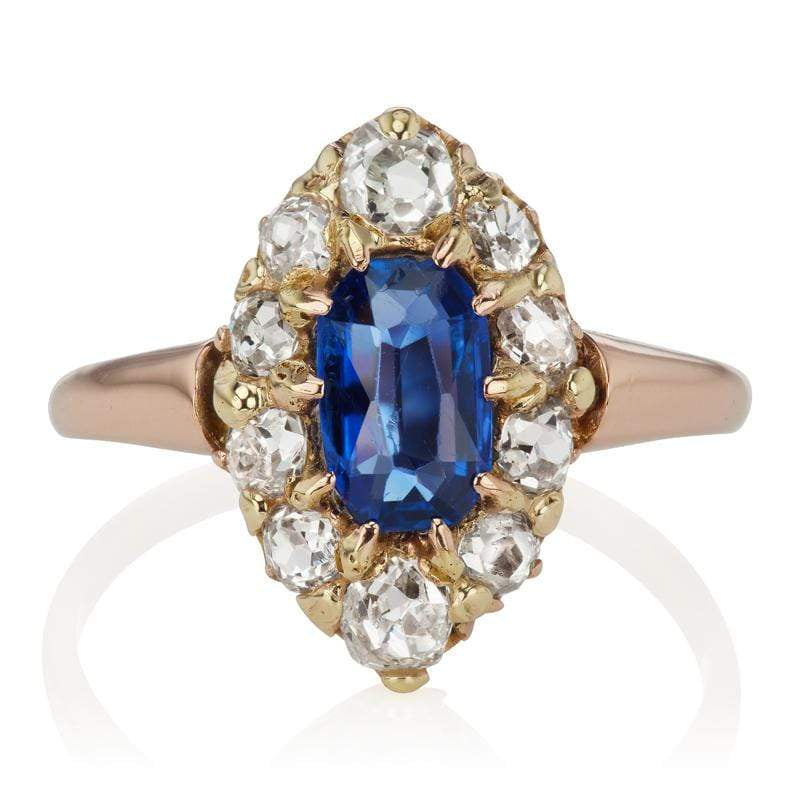 Oval Sapphire Engagement Ring with Diamond Halo