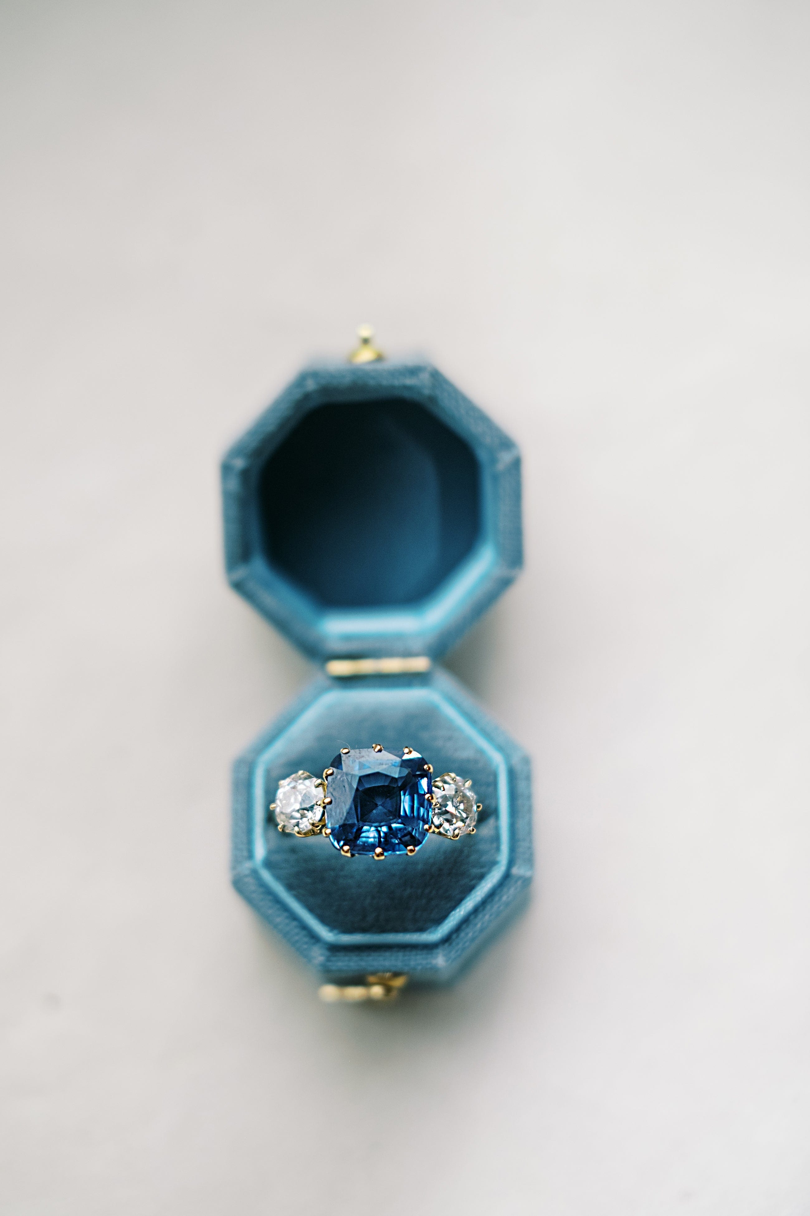 diamond in yellow gold setting