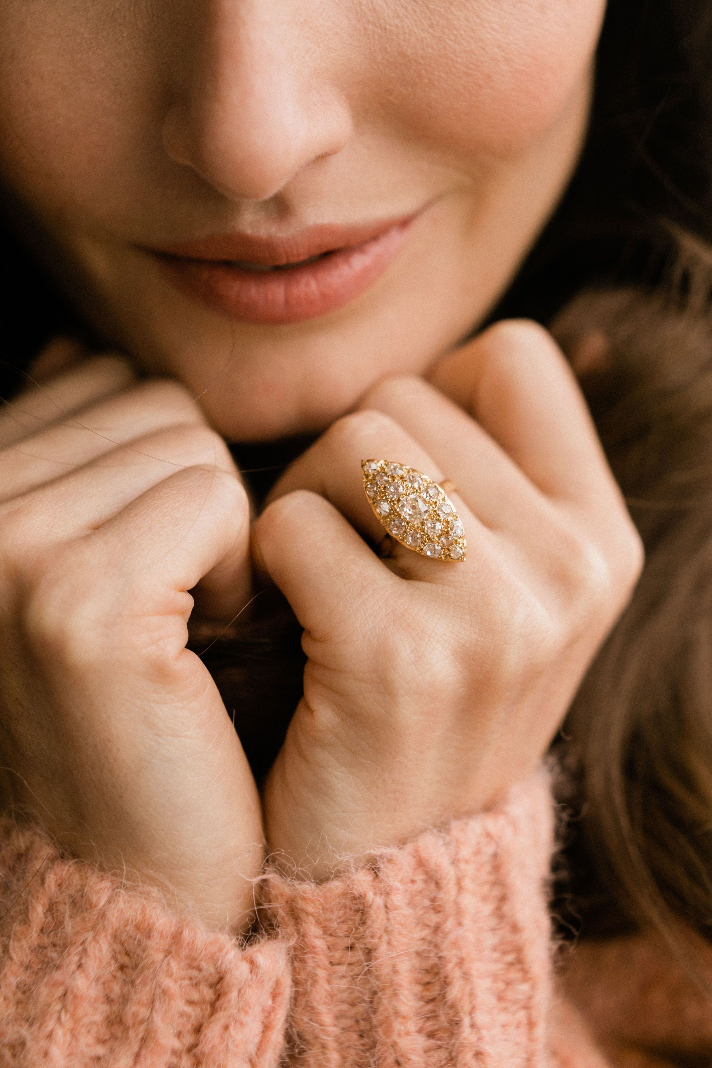 Old Mine Cut Cocktail Ring