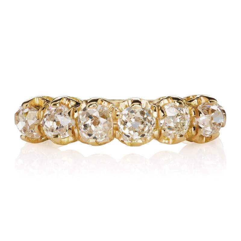 6 Diamond Wedding Band - 18kt Yellow Gold | Victor Barbone