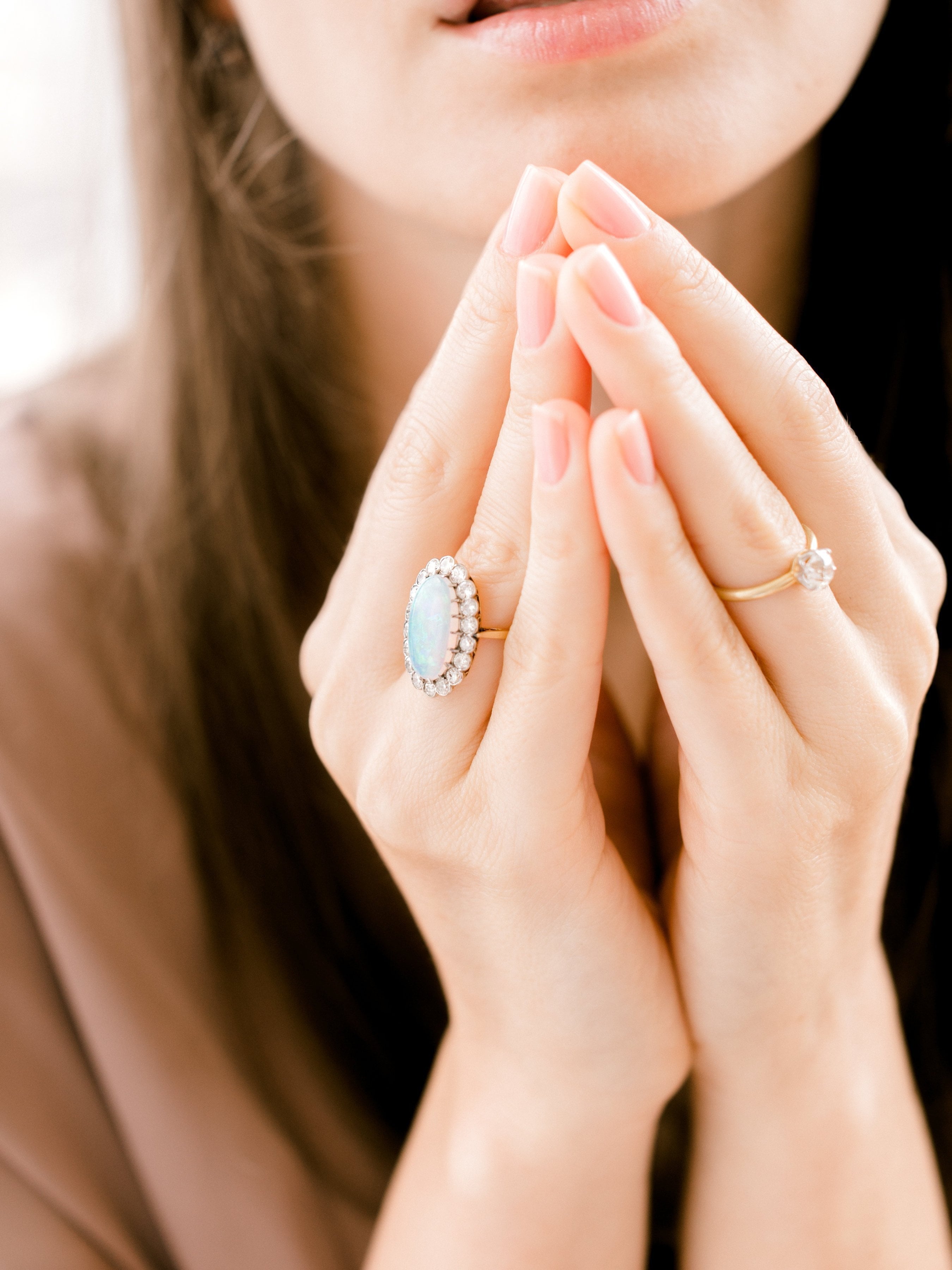 Opal + Diamond Ring
