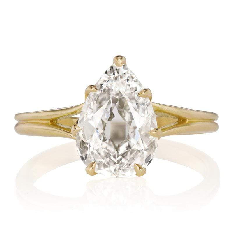 Sierra 1.56Pear Diamond Split Shank Engagement Ring | Victor Barboné Jewelry