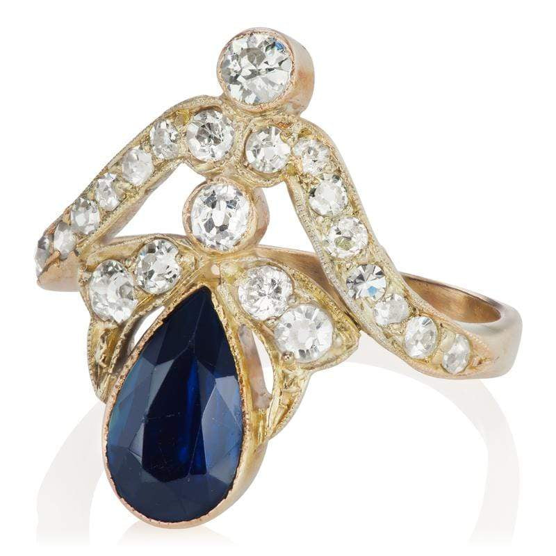 Pear Sapphire engagement ring