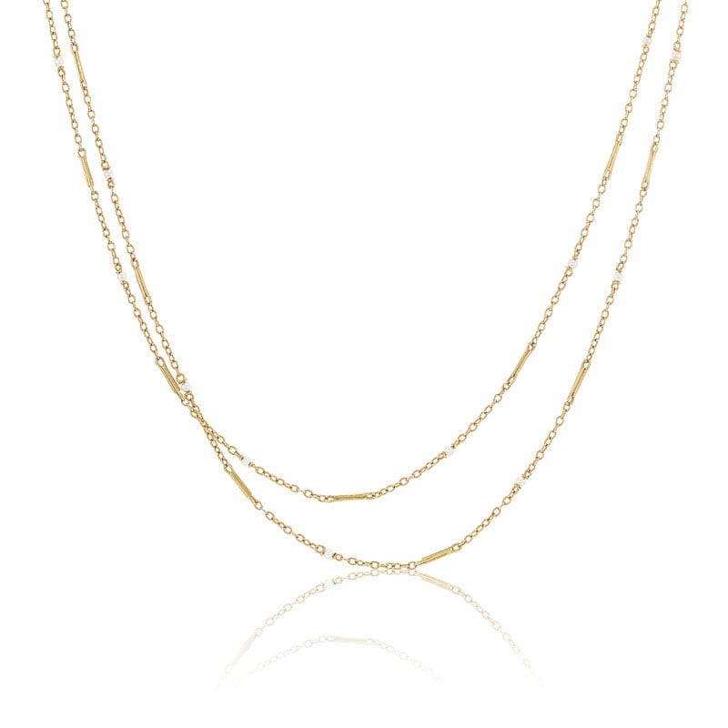 Pearl + Gold Chain Chains