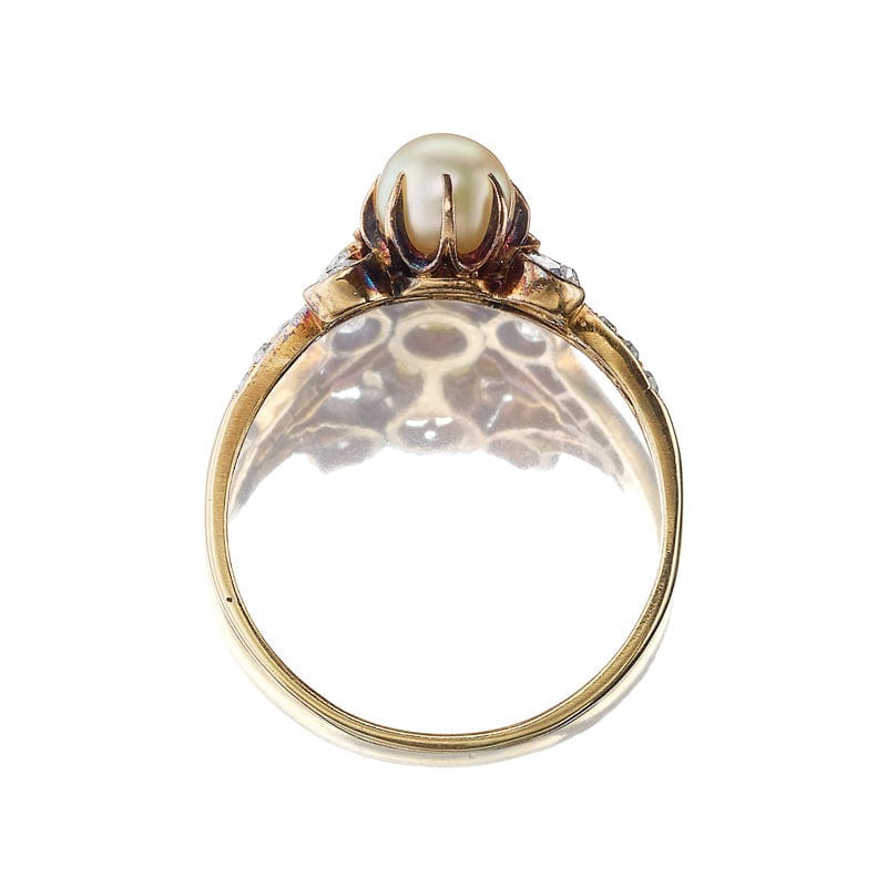 Victorian Pearl Toi et Moi Ring