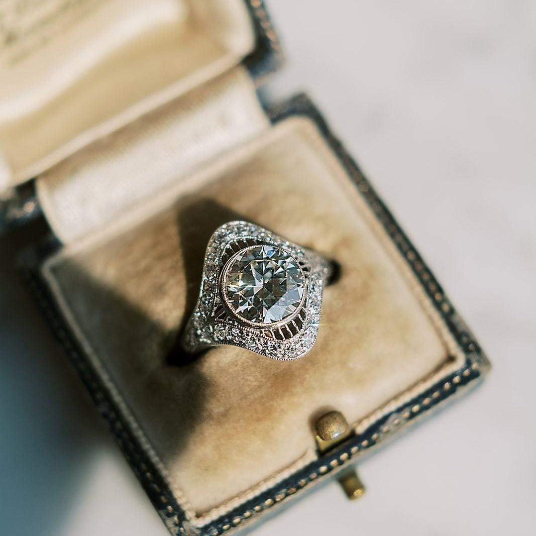 Ring 1.82ct Transitional cut diamond