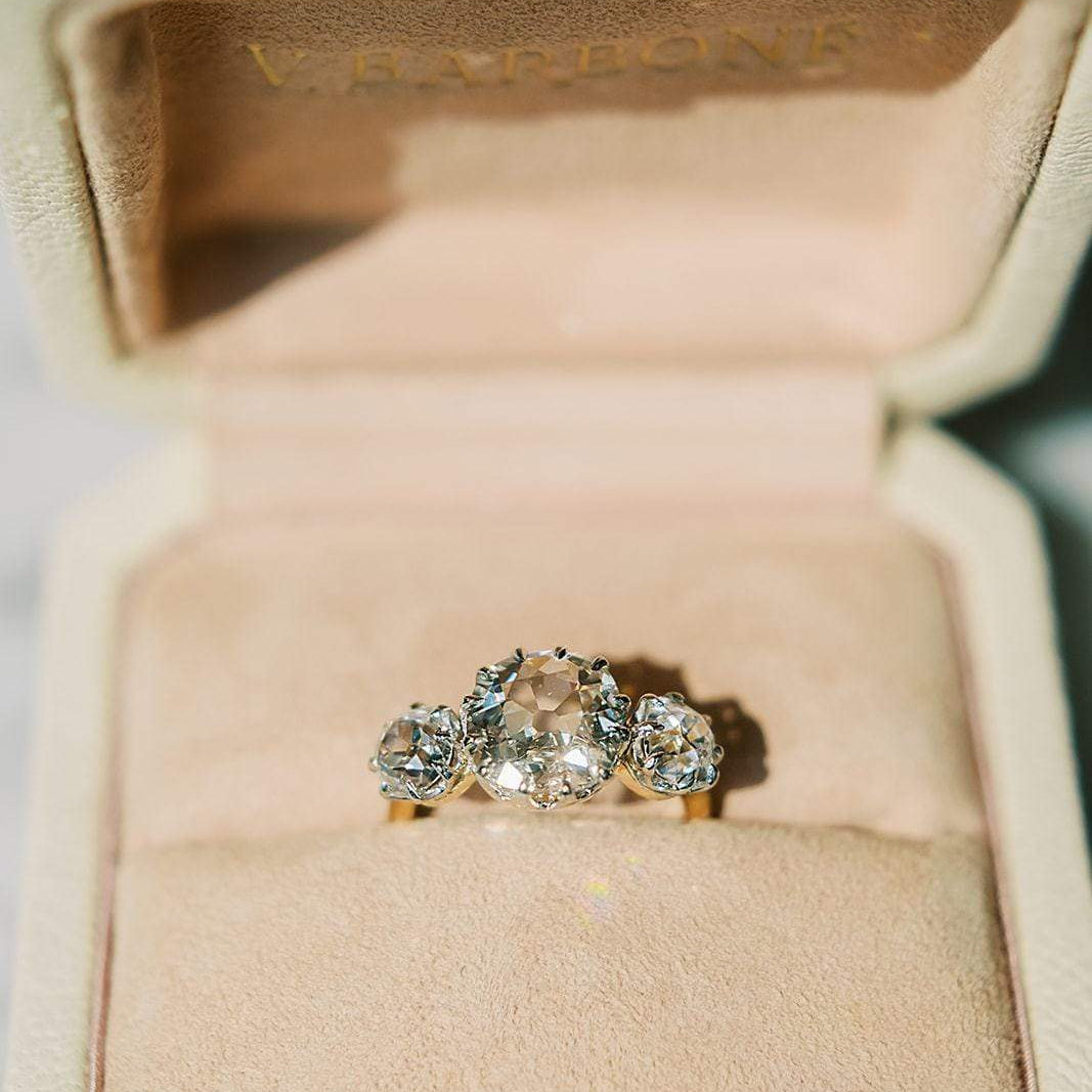 Ring 2.02ct old mine cut diamond